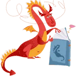 fairy tales - dragon reading book
