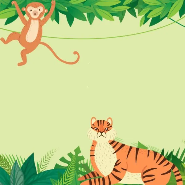 丛林里的猴子和老虎